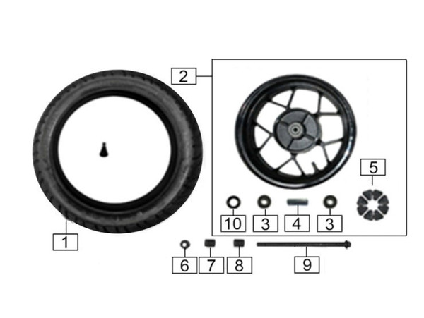 Right bush, rear wheel 1