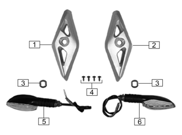 Turning light positional plate Turning light positional plate