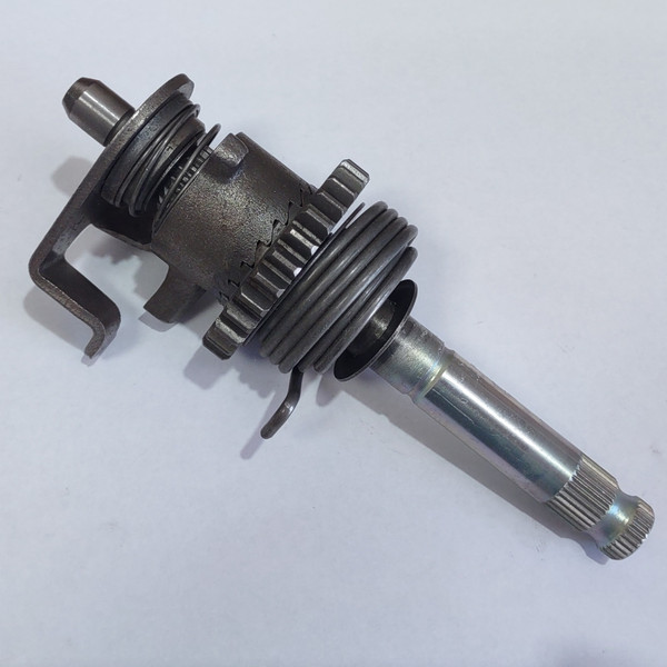 CG125D starter shaft assembly (oil seal polished rod L: 60, spiral type, blue white zinc)