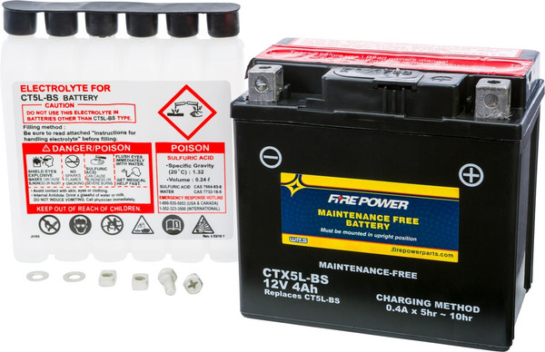 Battery, CTX5L-BS - TT250 Replacement