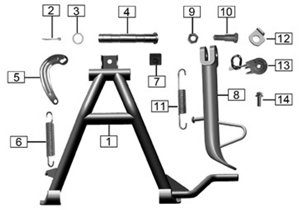 Monterey Center And Side Stand Assy Parts Diagram