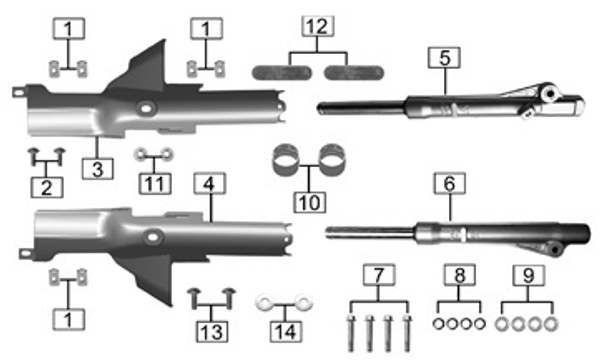 Monterey Front Fork Assy Parts Diagram