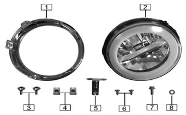 Monterey Headlight Parts Diagram