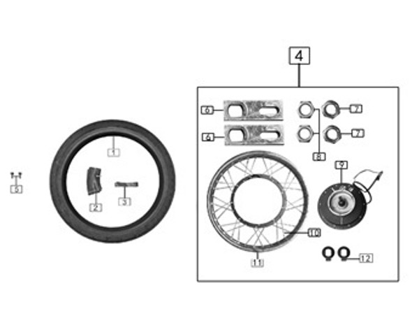 Monterey Rear Wheel And Motor Parts Diagram