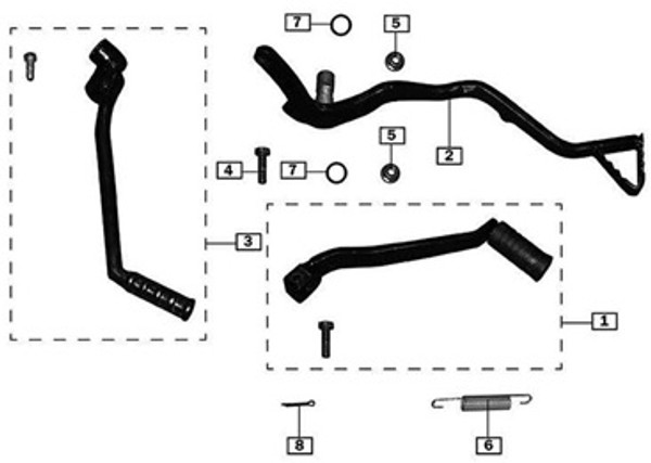 ZT18-102-06391 Kick Start Lever 2016-UP TT250 ZT18-102-06391 Kick Start Lever 2016-UP TT250