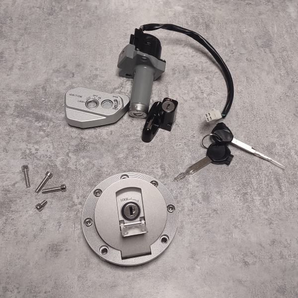 TT250 Replacement Ignition, Locking Gas Cap, Helmet Lock, Ignition Cover, Hardware, and 2 Keys TT250 Replacement Ignition, Locking Gas Cap, Helmet Lock, Ignition Cover, Hardware, and 2 Keys