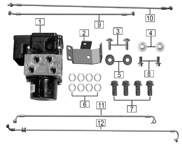 RZ3S Haylon ABS Control Unit Assembly Parts Diagram