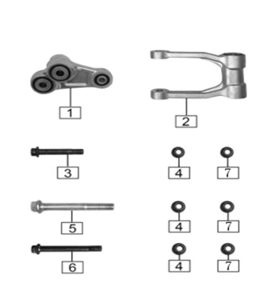 RZ3S Haylon Shock Cradle Parts Diagram