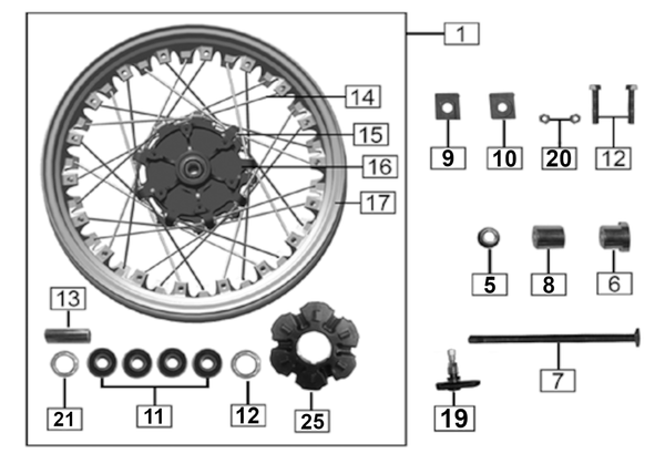 Spoke, Rear Wheel, 2021-Up RX4