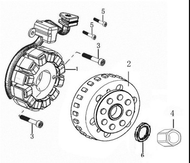GIRO Axis＋POW Rotor Assembly Magneto for RX4 - CSC Motorcycles