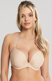 Cleo by Panache Faith Plunge Strapless Underwire Bra (10660),30D,Latte