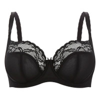 Nancy Ganz Jasmine Balconette Underwire Bra - Black