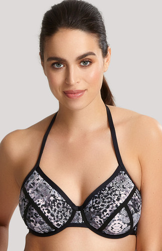 Cleo by Panache Lyzy Triangle Bra 9766 Non-Wired Bralette Lace Lingerie  Black