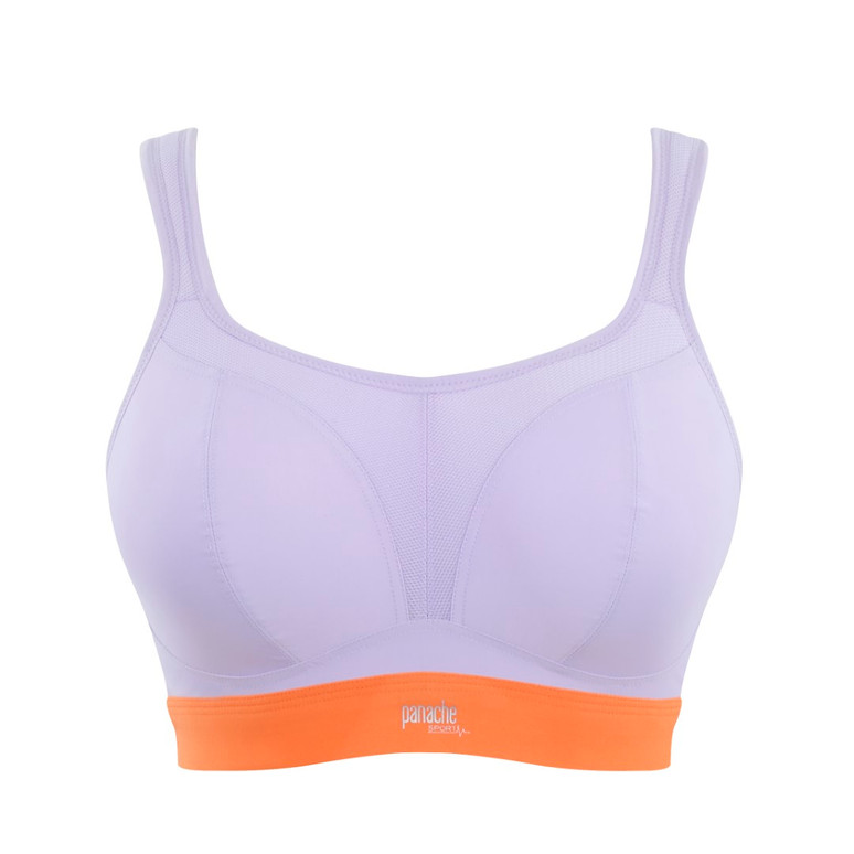 Panache Non Wired Sports Bra - Lilac/Orange | Panache Lingerie
