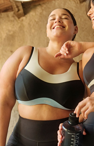 Sculptresse Upbeat Wired Sports Bra - Black/Chalk | Panache Lingerie