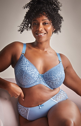 Sculptresse Estel Plunge Bra - Dusk Blue | Panache Lingerie