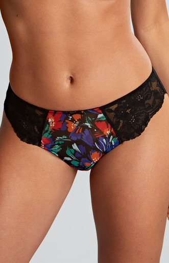 Panache Nina Brazilian Brief - Black Floral |