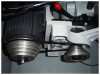 Powerful 7.5 HP motor with 5 spindle speeds The spindle is driven by a powerful 7.5HP motor with a 5-step pulley system allowing for spindle speeds of 3000/4000/6000/8000/10000 RPM. The speeds are quickly adjusted with a cam lever system. The spindle housing and motor plate are made from industrial cast iron for superior vibration damping for a superior finish and machine & bearing longevity.