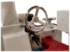Pressure roller adjustment (center) with mechanical digital readout and blade height adjustment handwheel (right)
 Convenient handwheel adjustment for the blade elevation and setting of the pressure rollers.