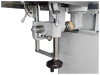 End table height and tilt adjustment. Can tilt from 0 – 45 degrees 
The end table can be manually adjusted in height for full utilization of the sanding belt. In addition, it can be manually tilted from 0-45 degrees.