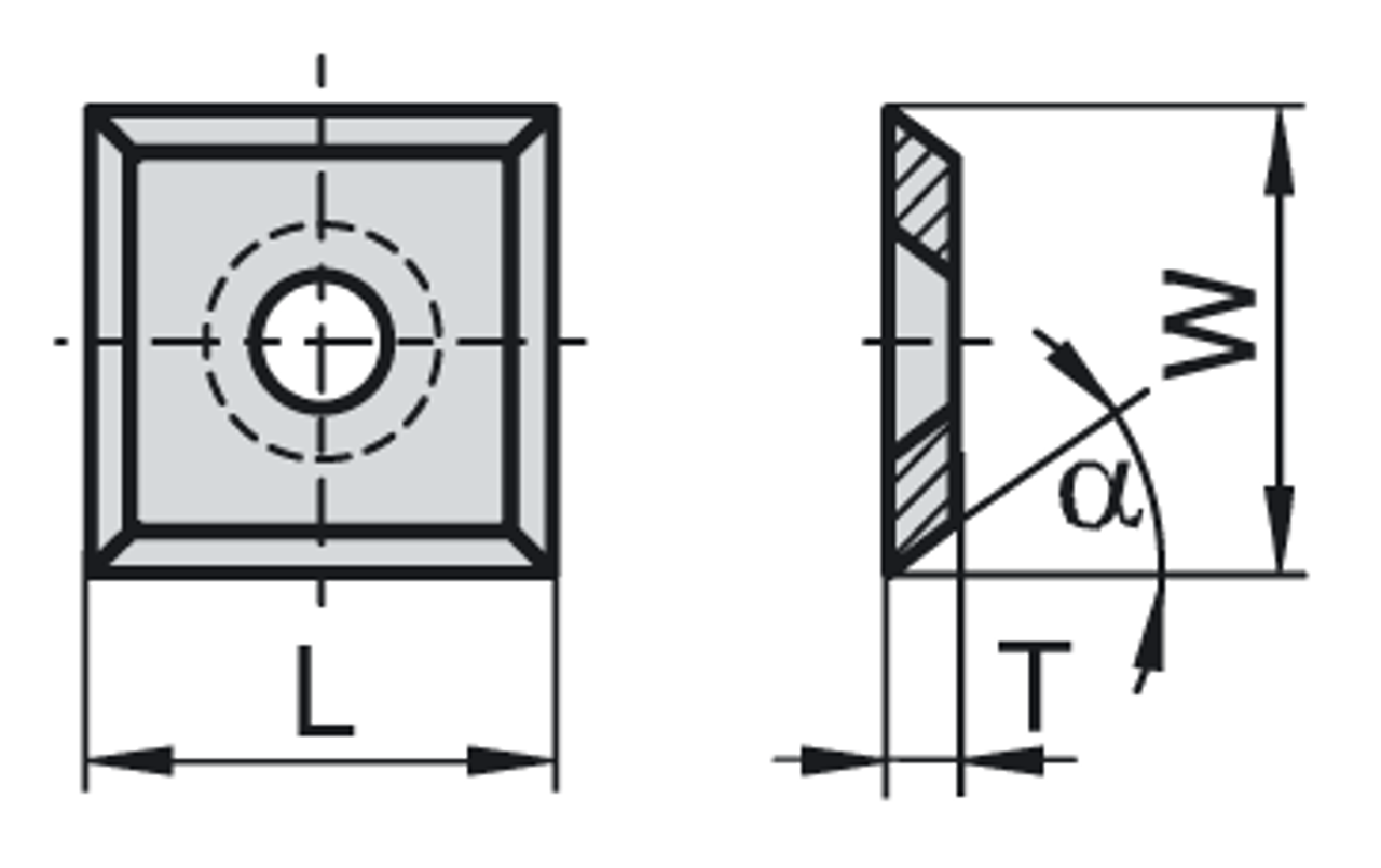 4 Sided Knife | 14mm x 14mm x 2mm | 1 Box - 10 knives per box