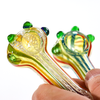3.5" Rasta Latti Spoon Hand Pipe with Knockers | Rasta Stripe