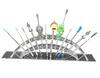 Acrylic Curved Dab Tool Display - 12 Pc Holder *Dab Tools not included
