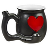 11oz. EMBOSSED RED HEART MUG - WHITE INSIDE