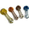4" Ribbon Spun Hand Pipe with Frit Head | Assorted Colors