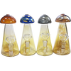 7" Inline Perc Mushroom Beaker Bong | Assorted Colors