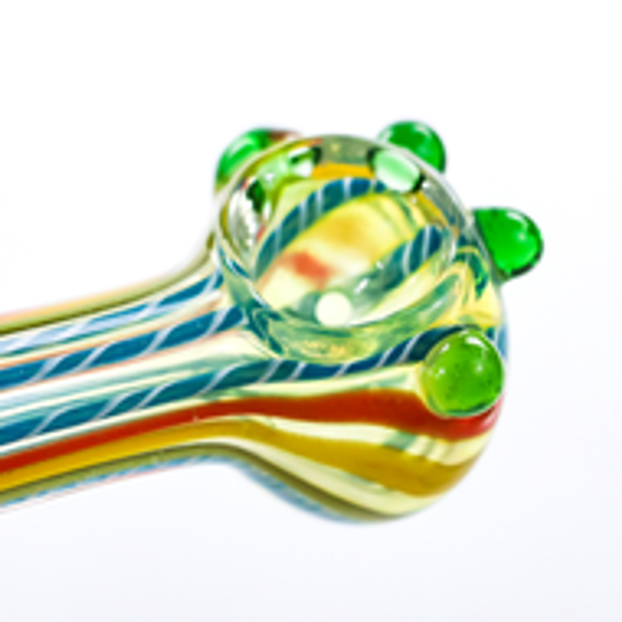 3.5" Rasta Latti Spoon Hand Pipe with Knockers | Rasta Stripe