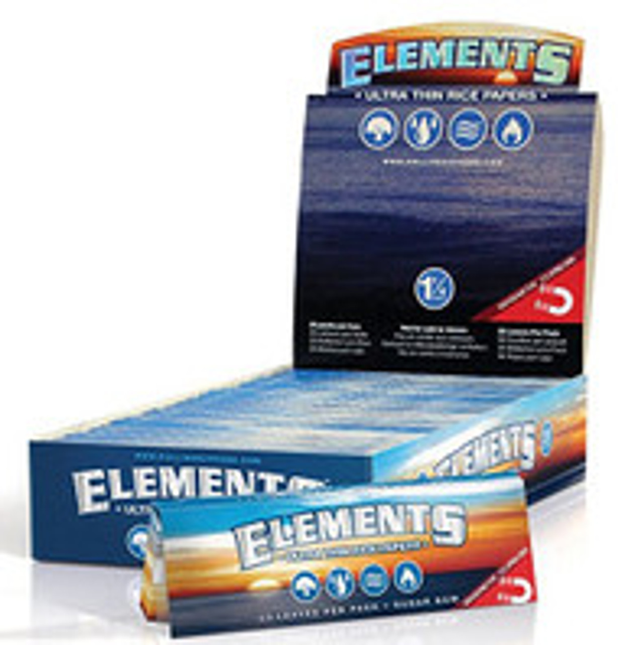 Elements Rice Papers 1 1/4 inch Size 25 pack Retail Display
