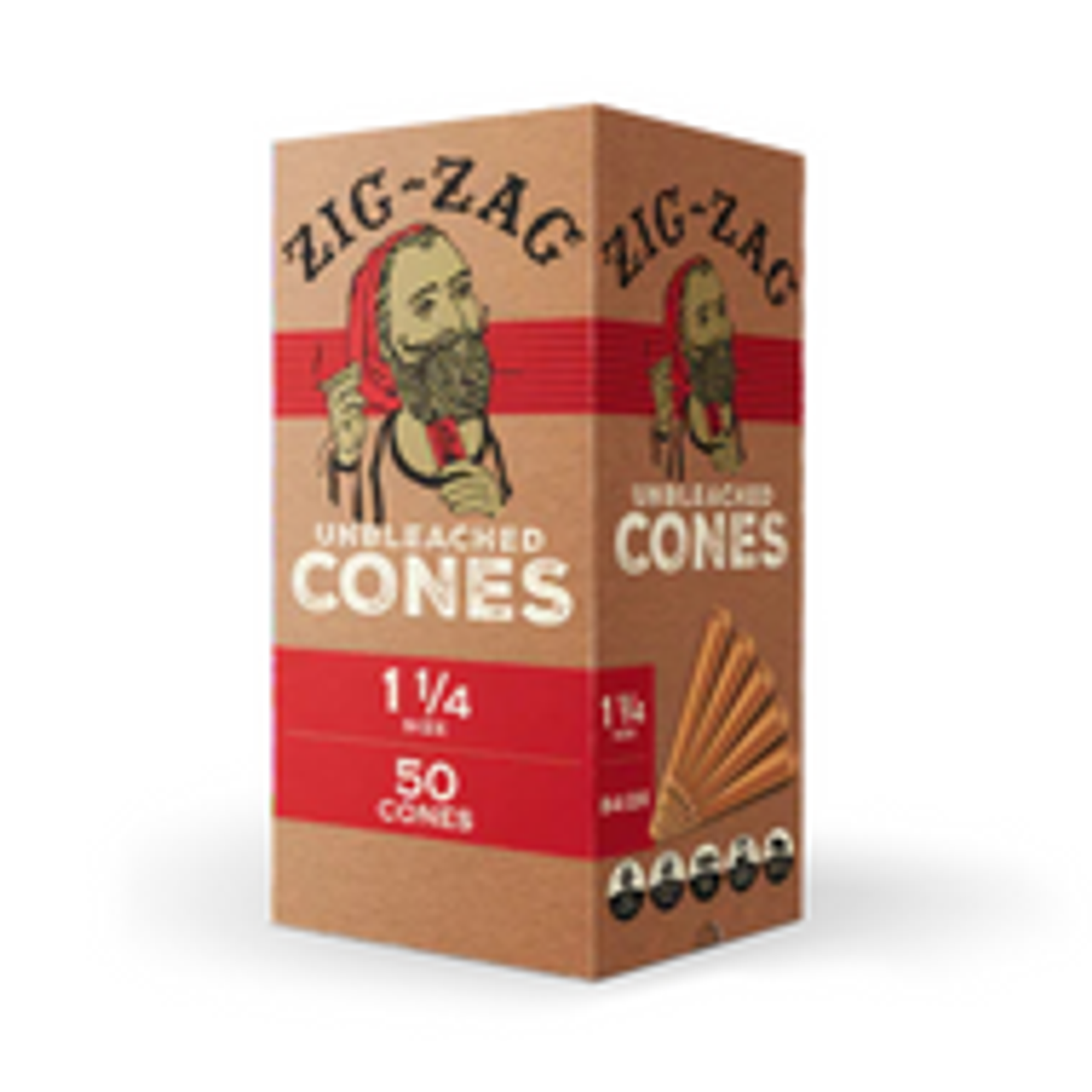 Zig Zag Mini Bulk 1 1/4 Unbleached Pre-Rolled Cones | 50 Pack