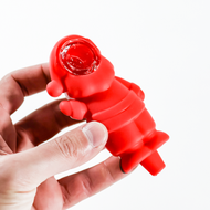 4.5" Silicone Santa Pipe | Assorted Colors
