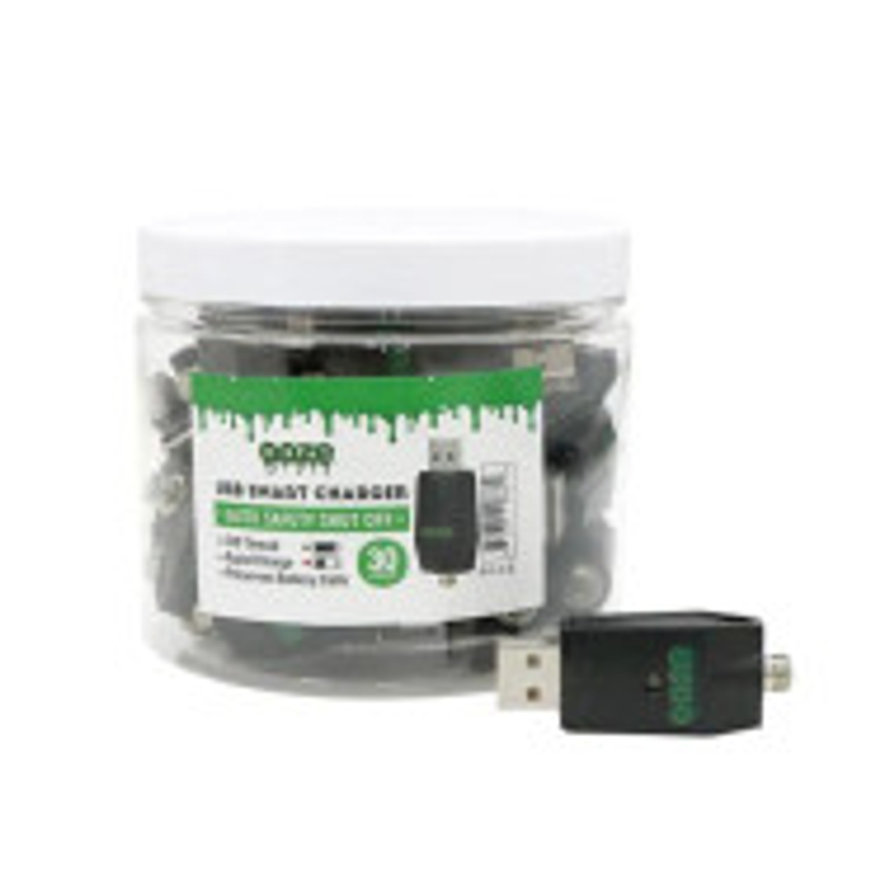 Ooze USB Smart Chargers 30pk Jar | 510 Male Thread