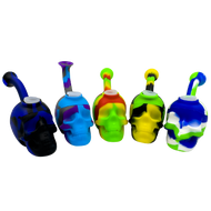 Silicone Skull Shape Bent Rig | Assorted Colors
