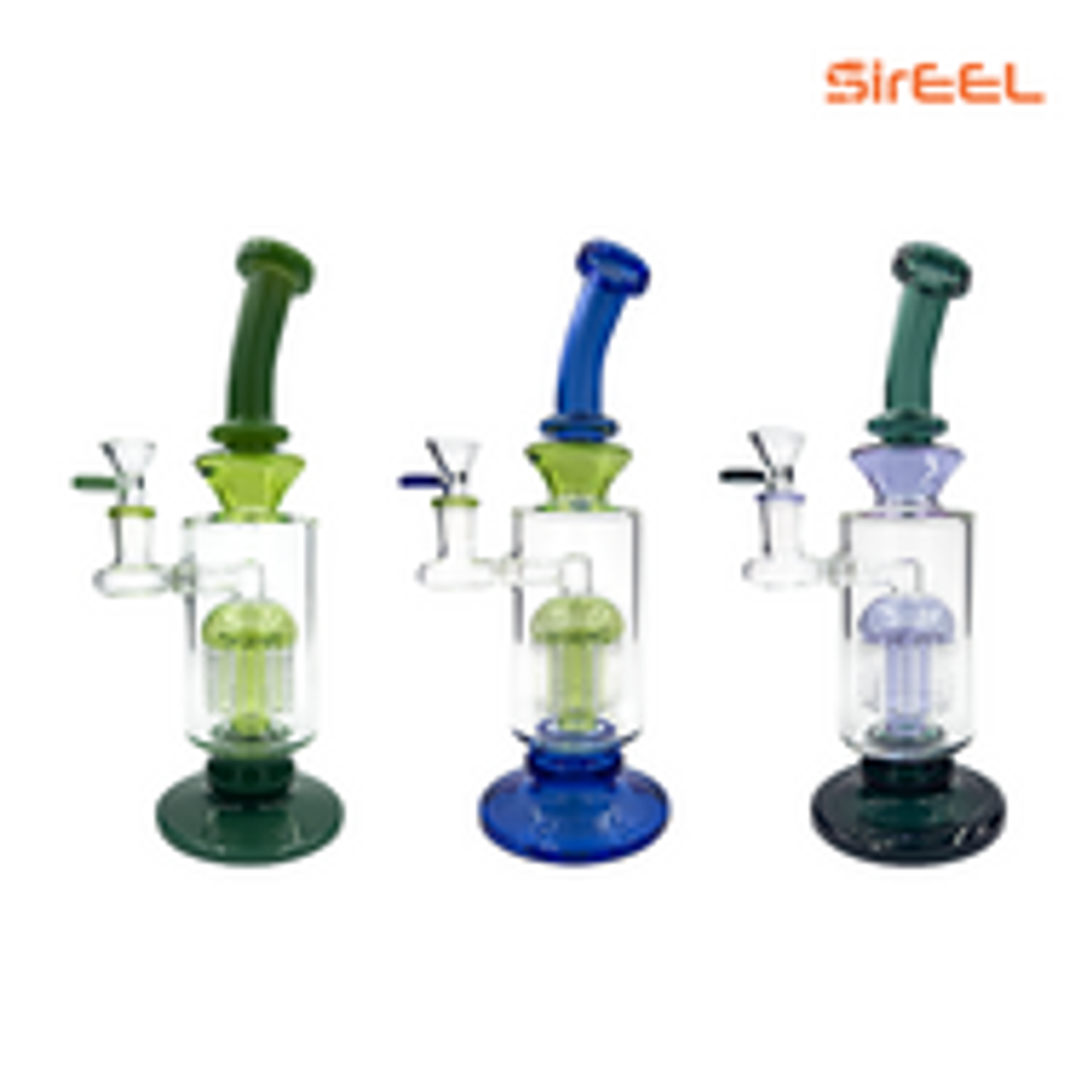 10" SirEEL 10-Arm Tree Perc Bong | Assorted Colors | Comes with Flower Bowl