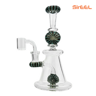 7.5" SirEEL 4-Section Color Stripe Rig | 14mm Quartz Banger Included