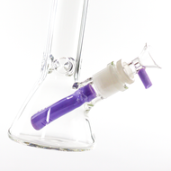 8" Color Accented Beaker Bong | Assorted Colors