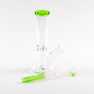 8" Color Accented Beaker Bong | Assorted Colors