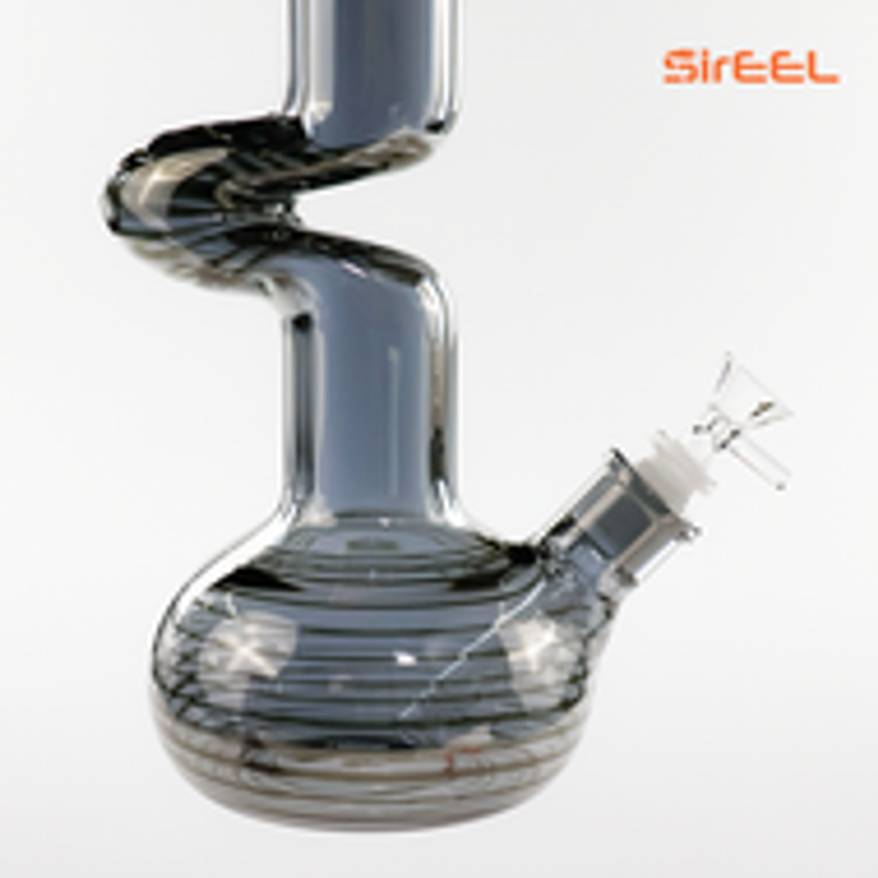 14" SirEEL Electroplated Zong Shaped Bong with Flower Bowl | Assorted Colors