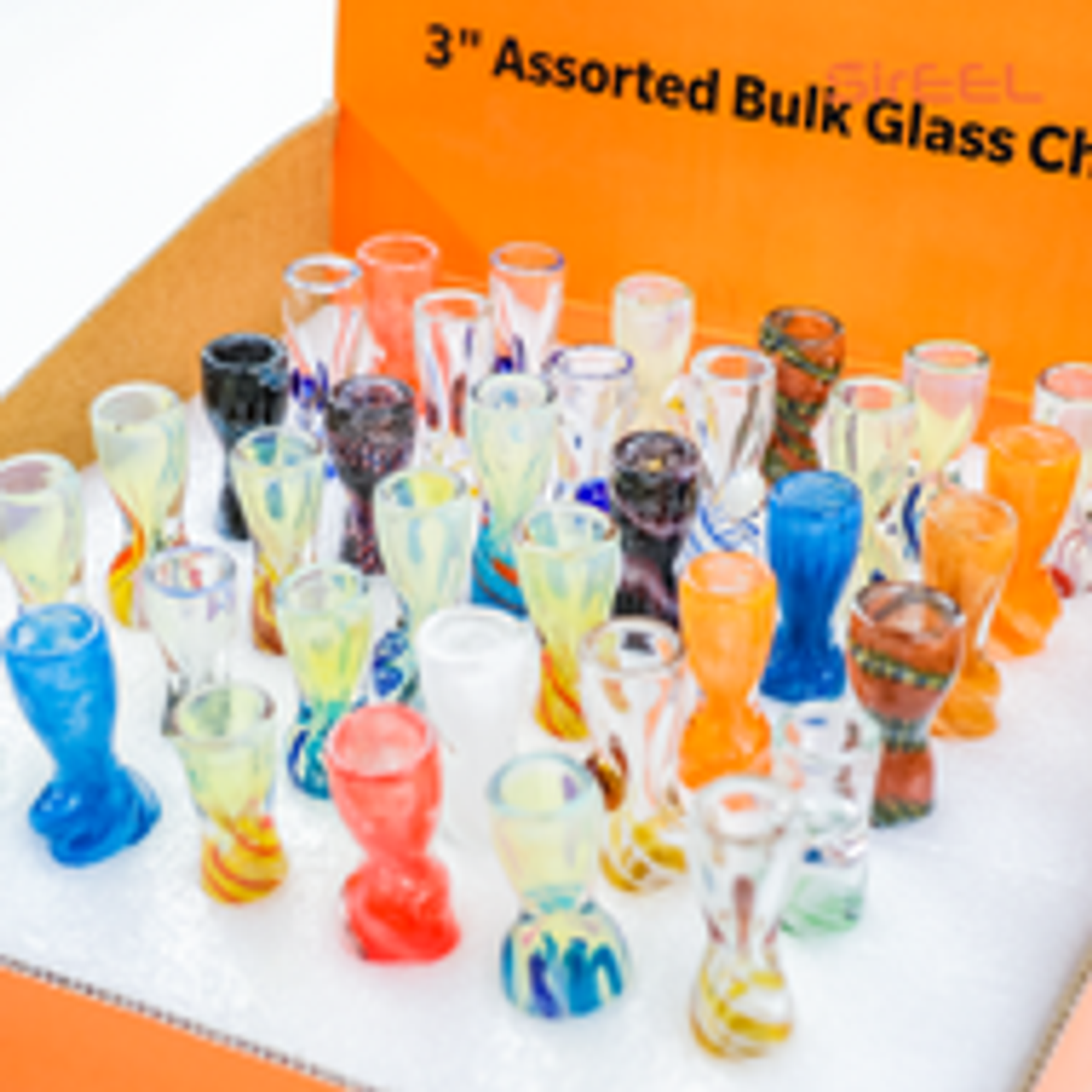 3" SirEEL Assorted Bulk Chillums | 36 Units | Assorted Colors | Retail Packaging