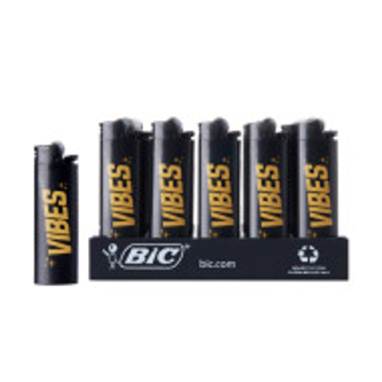 Bic Lighter Maxi | 50 Pk | Retail Display | VIBES Blackout + BONUS