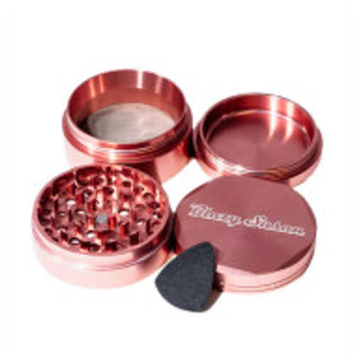 Blazy Susan - 4pc. Aluminum Grinder, 2.5", Soft Pink