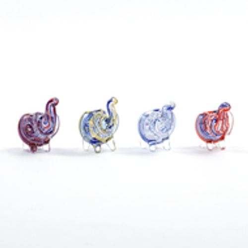 Animal Pipe | Glass Elephant Pipe | Small | Assorted Colors