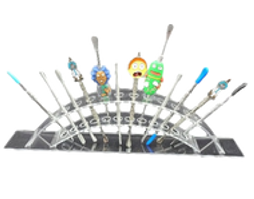 Acrylic Curved Dab Tool Display - 12 Pc Holder *Dab Tools not included