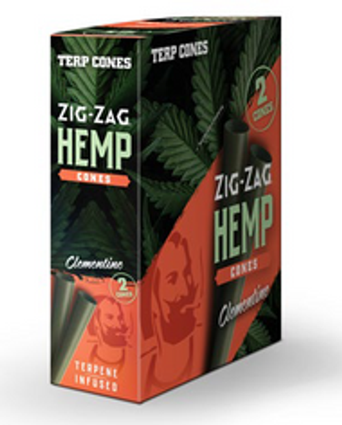 Zig Zag Terpene Infused Hemp Cones | 15 Packs per Box | 2 Cones per Pack | Clementine Zig Zag Terpene Infused Hemp Cones | 15 Packs per Box | 2 Cones per Pack | Clementine