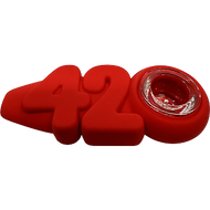 Silicone 420 Spoon with Glass Bowl | Assorted Colors