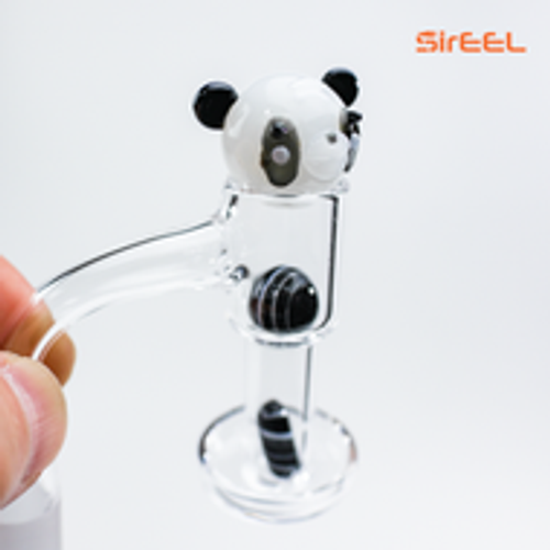 SirEEL Quartz Terp Slurper Panda Set | Matching Cap & Pills | 14mm Male