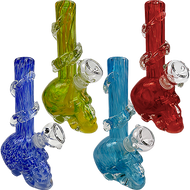 7" Soft Glass Skull Water Pipe | Assorted Colors